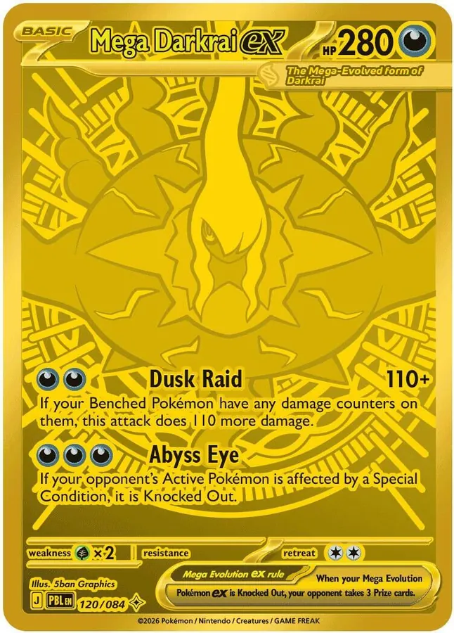 Pitch Black Mega Darkrai ex Pokémon card